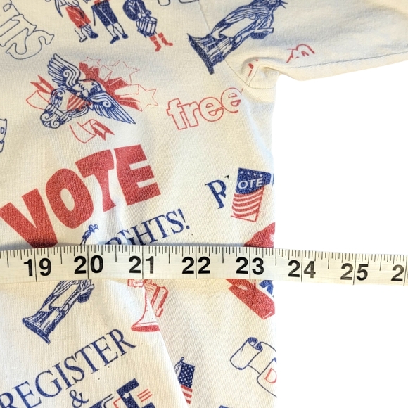 Vote Rights USA Uncle Sam All Over Print AOP Vintage Single Stitched Tee XL - Picture 15 of 16